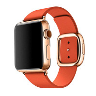 Кожаный ремешок Modern Buckle Leather на Apple Watch 42/44/45mm Gold/Sunset